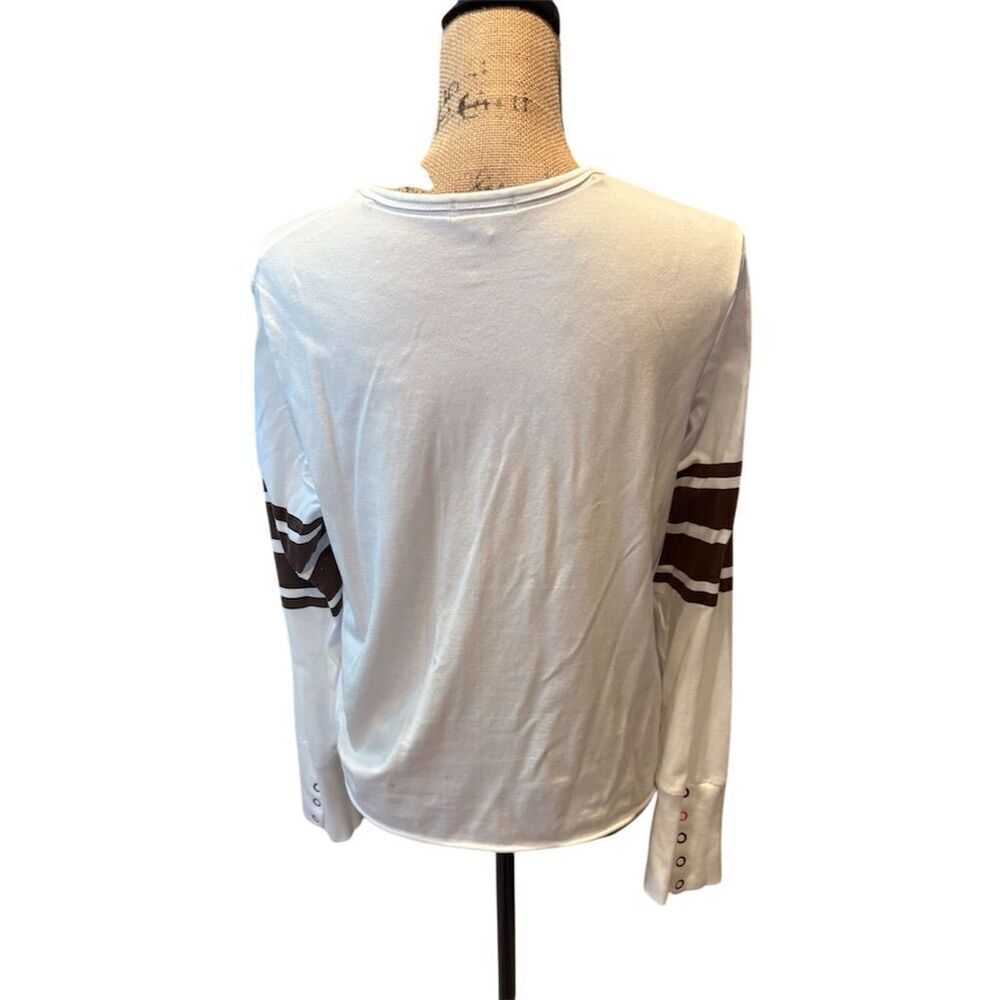 Women's WEAR by Erin Andrews Cleveland Browns Long Sleeve T-Shirt Standard - Picture 5 of 8